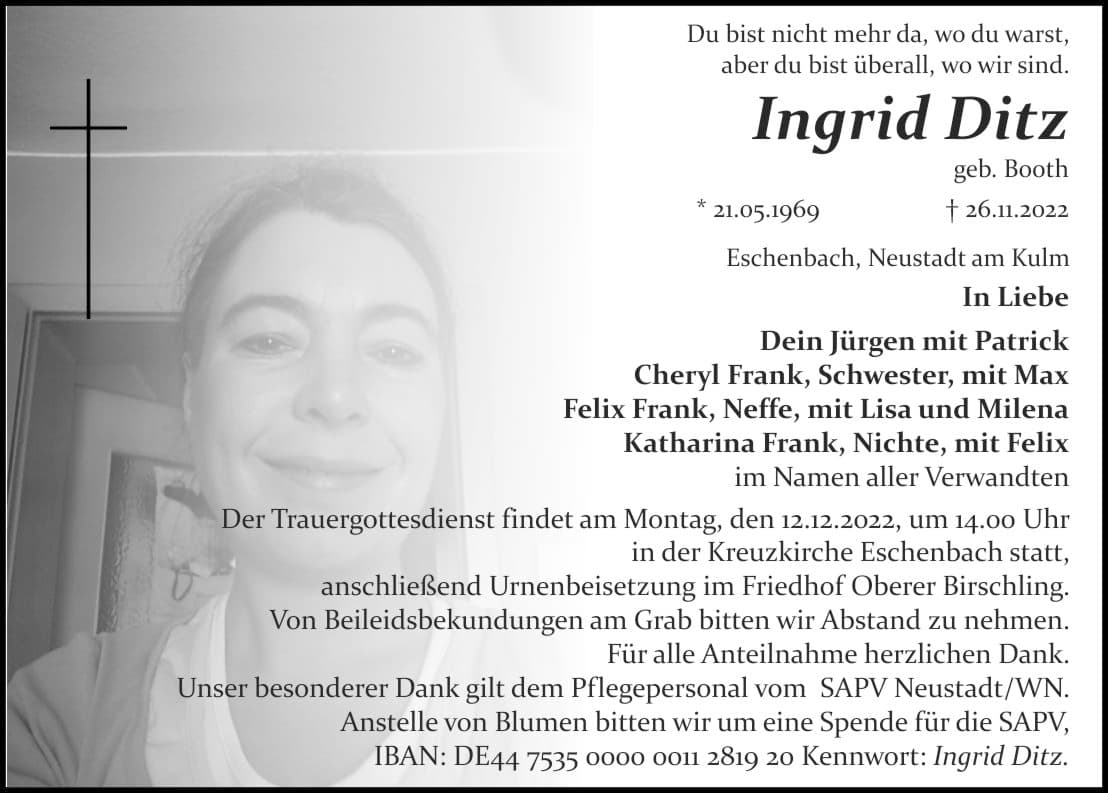 Frau Ingrid Ditz