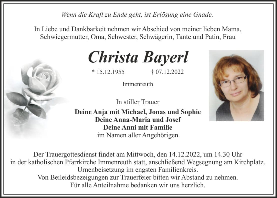 Frau Christa Bayerl