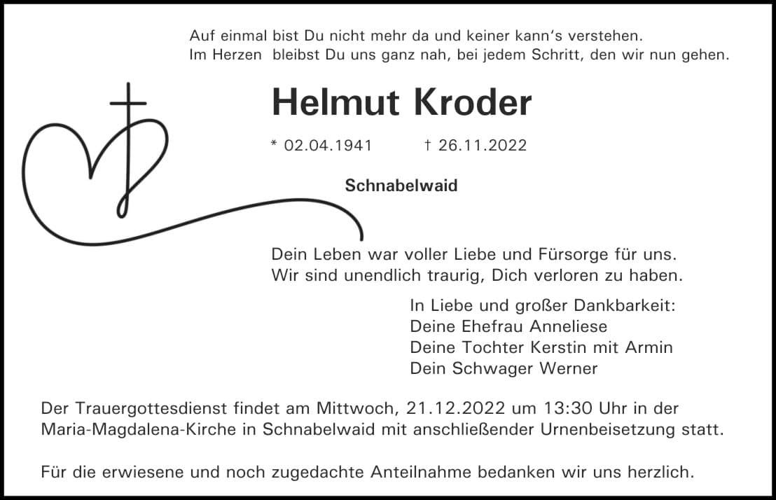 Herr Helmut Kroder