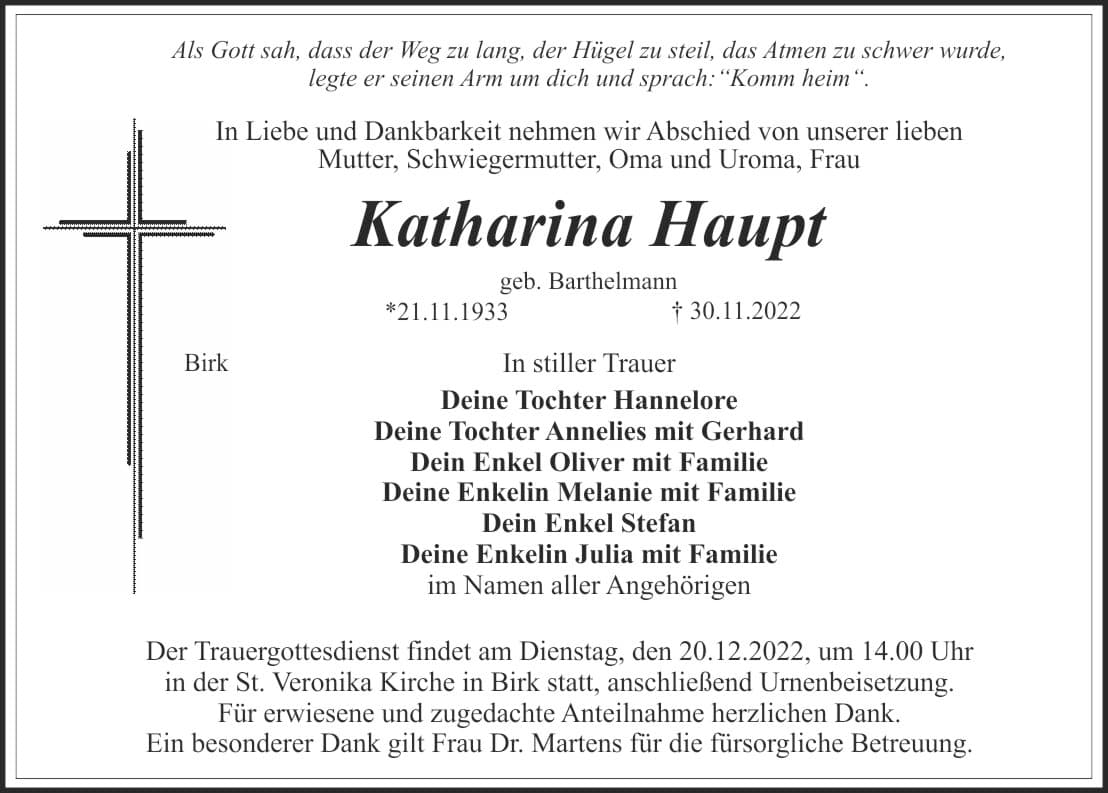 Frau Katharina Haupt
