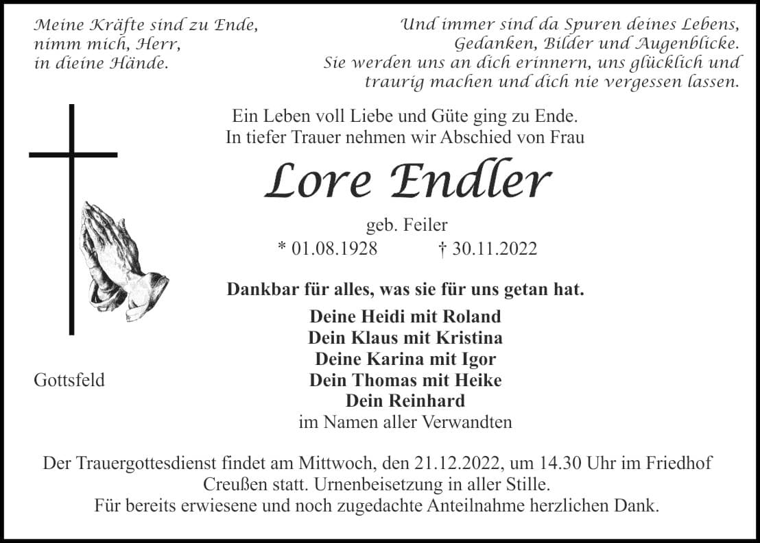 Frau Eleonore Endler