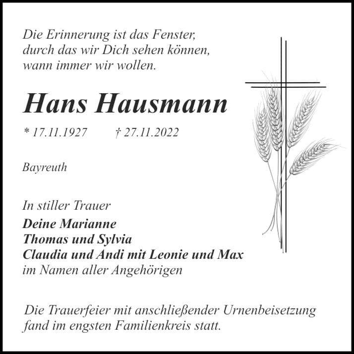 Herr Hans Hausmann