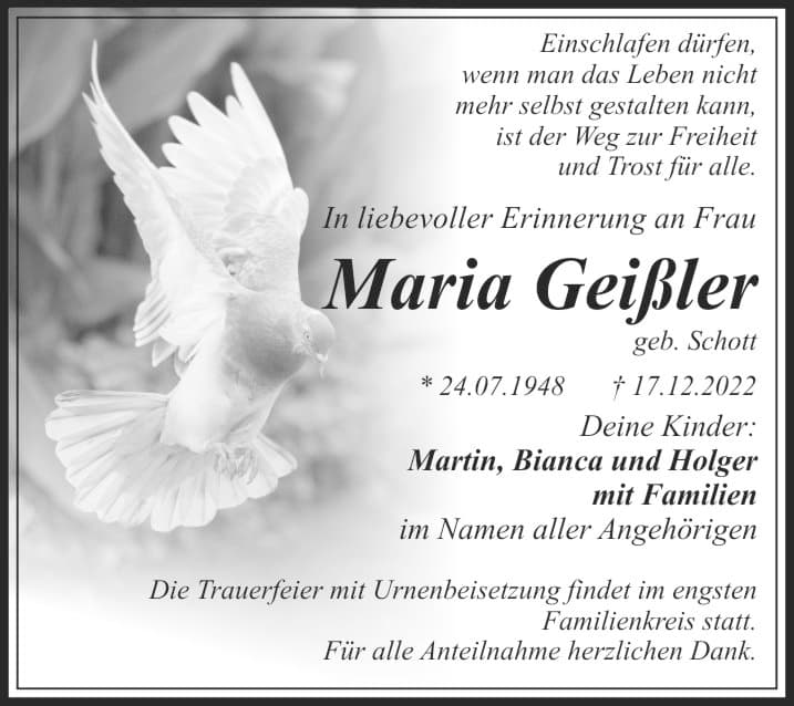 Frau Maria Geißler