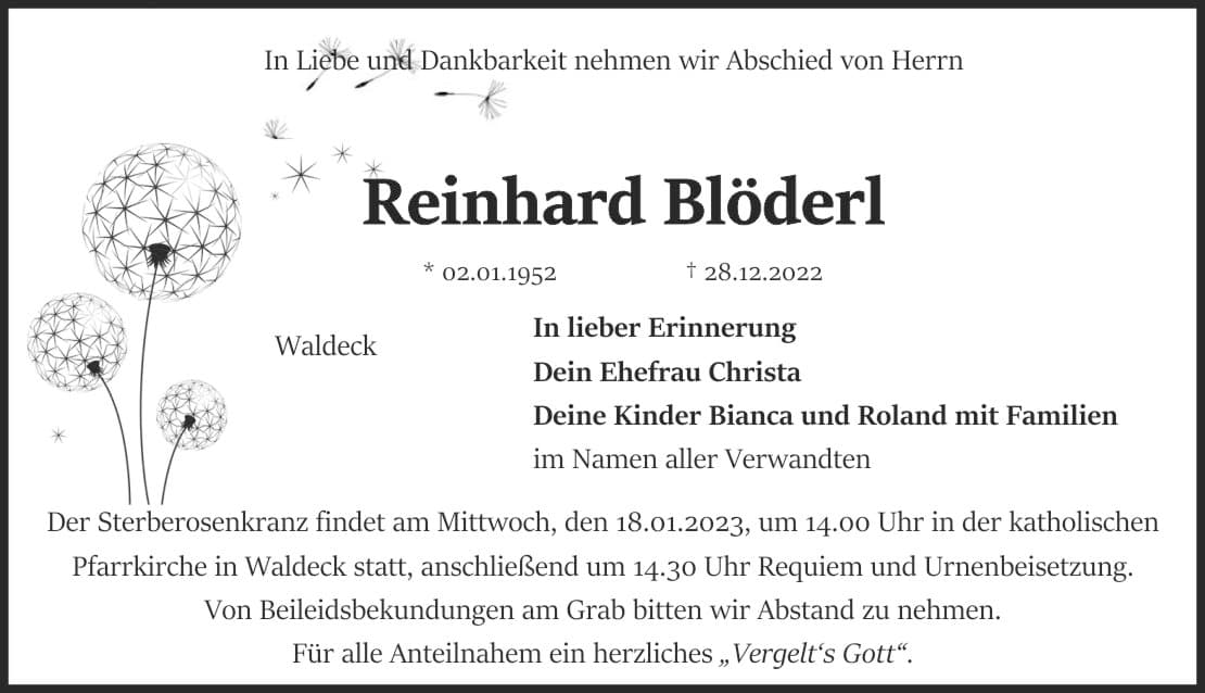 Herr Reinhard Blöderl