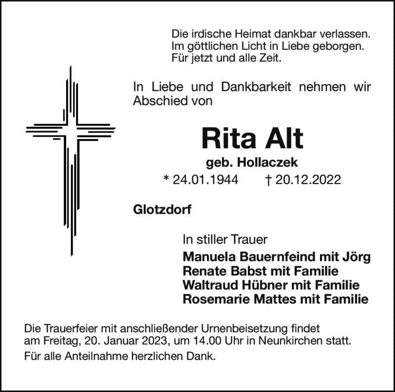 Frau Rita Alt