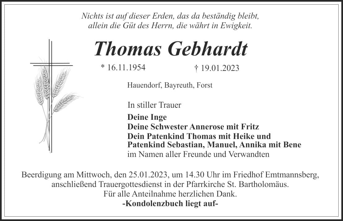 Herr Thomas Gebhardt