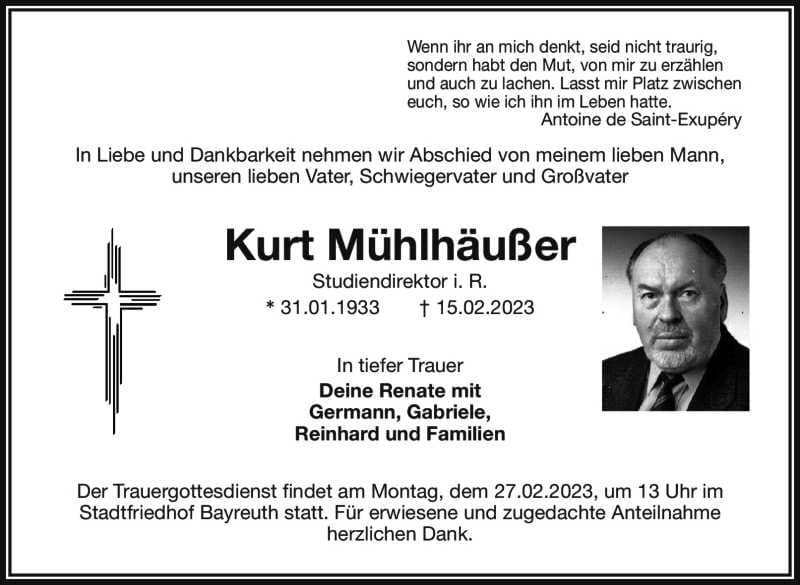 Herr Kurt Mühlhäußer