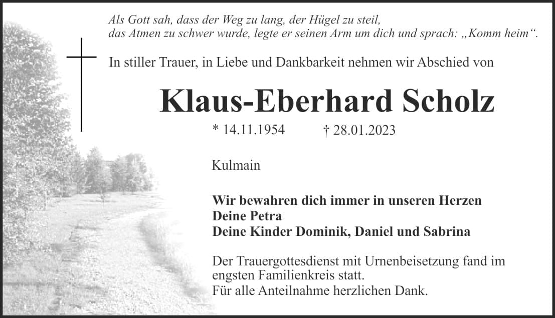Herr Klaus-Eberhard Scholz