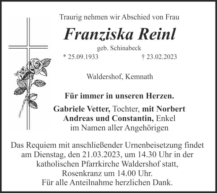 Frau Franziska Reinl
