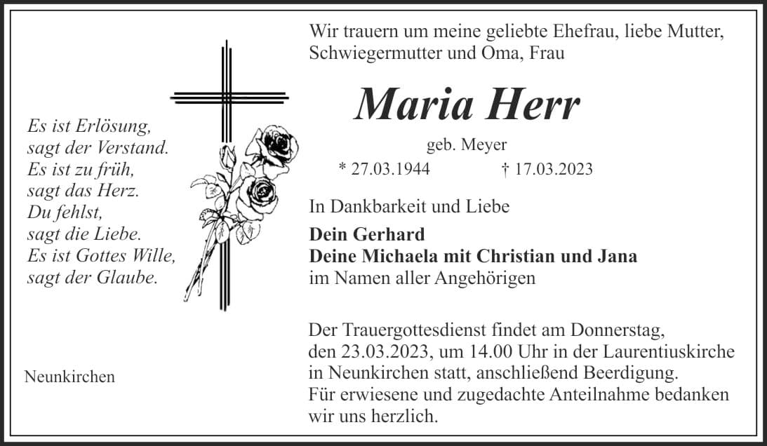 Frau Maria Herr