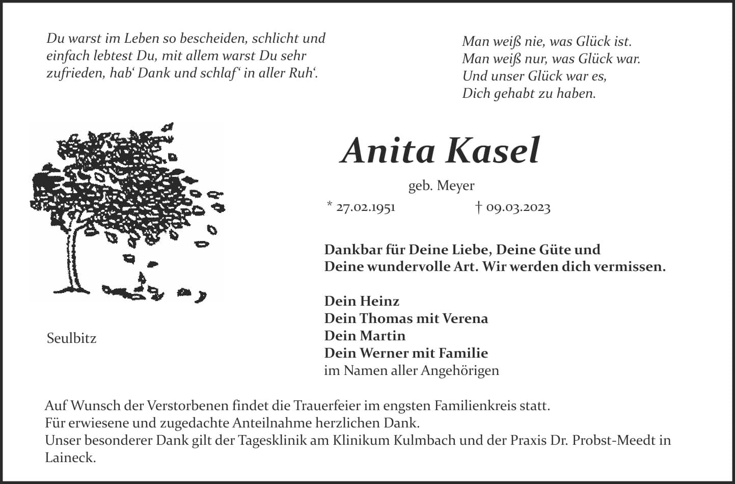 Frau Anita Kasel