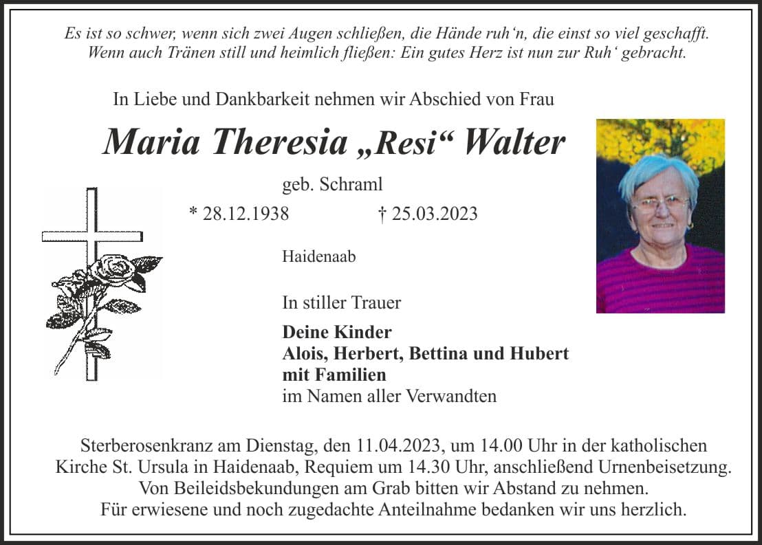 Frau Maria Theresia Walter