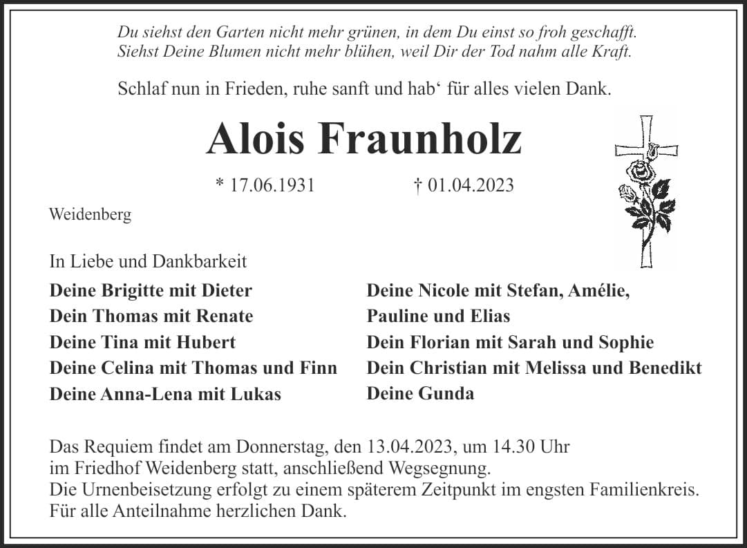 Herr Alois Fraunholz