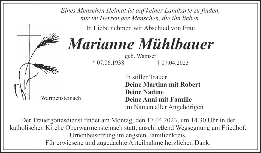Frau Marianne Mühlbauer