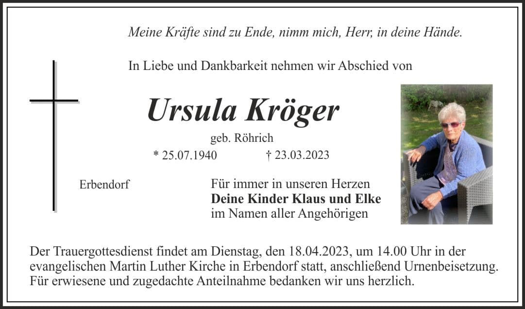 Frau Ursula Kröger