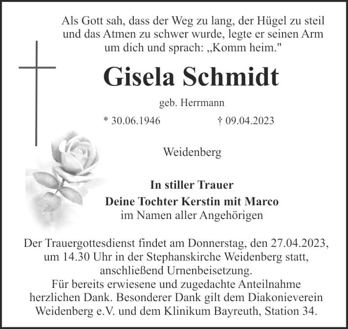Frau Gisela Schmidt