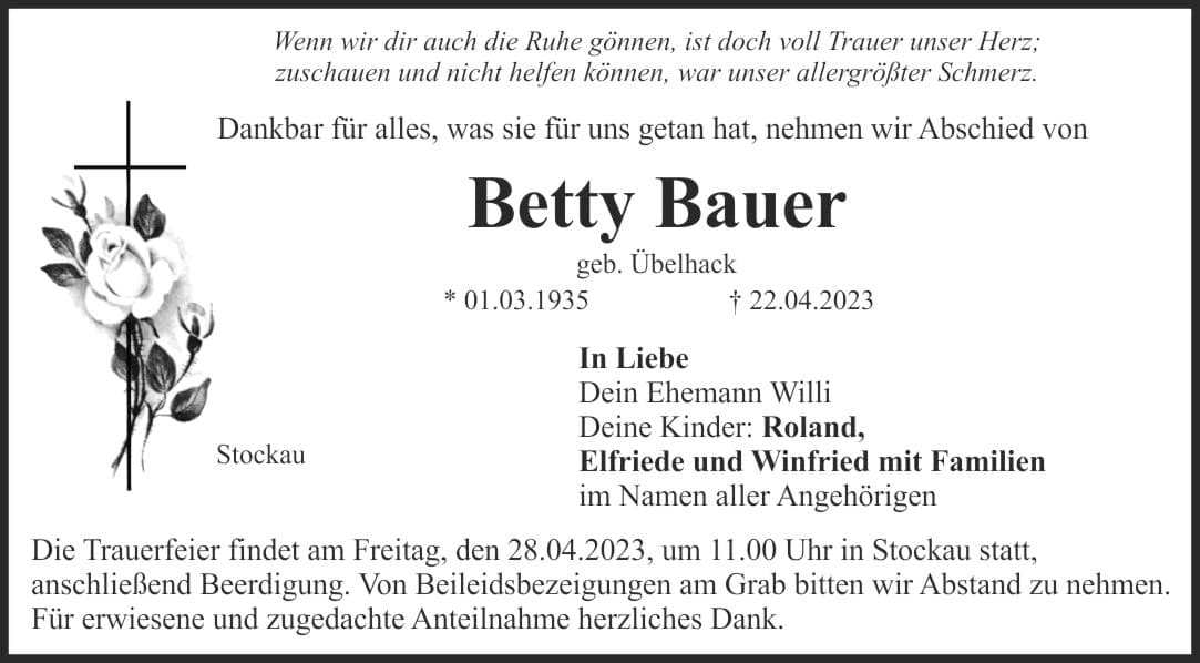 Frau Betty Bauer