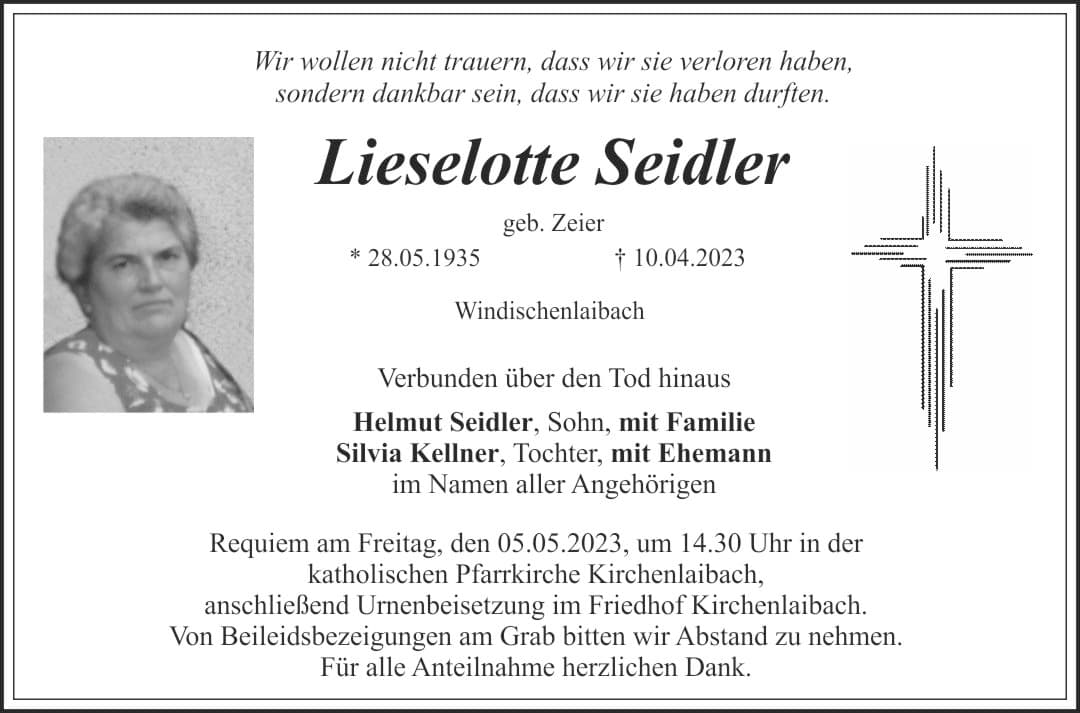 Frau Lieselotte Seidler