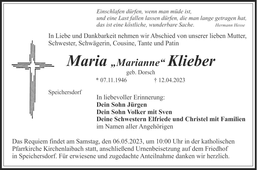 Frau Marianne Klieber
