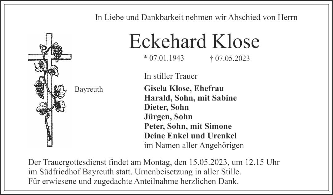 Herr Eckehard Klose