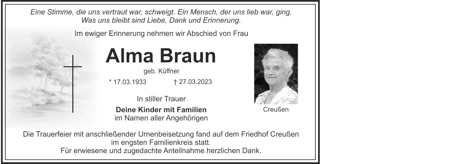 Frau Alma Braun