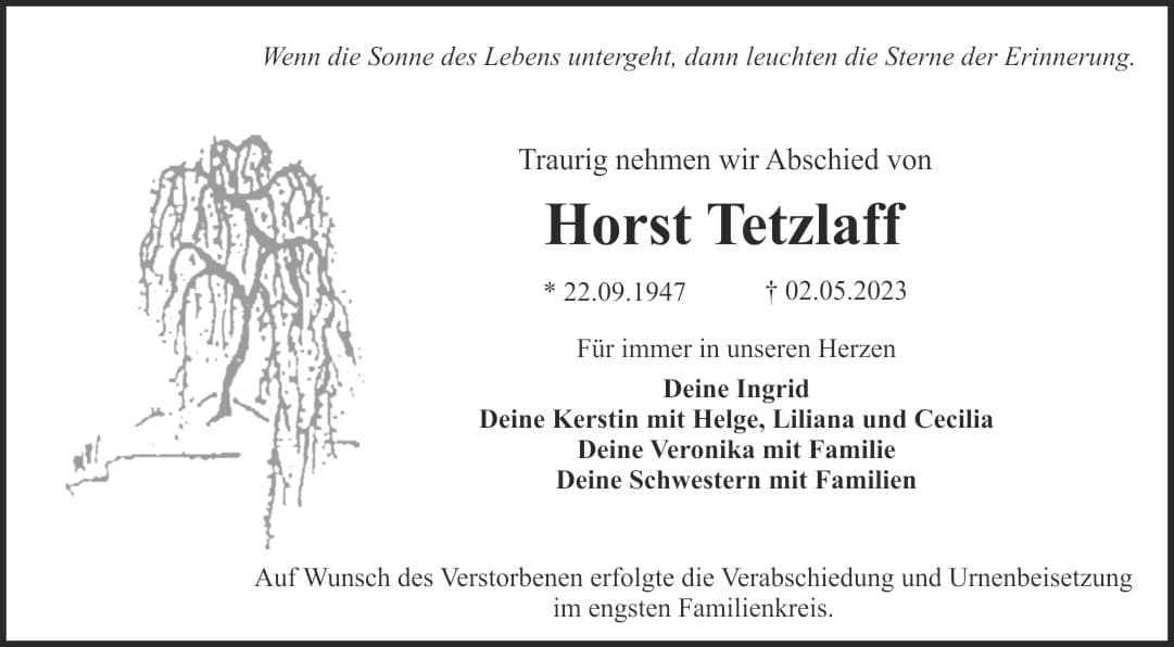 Herr Horst Tetzlaff