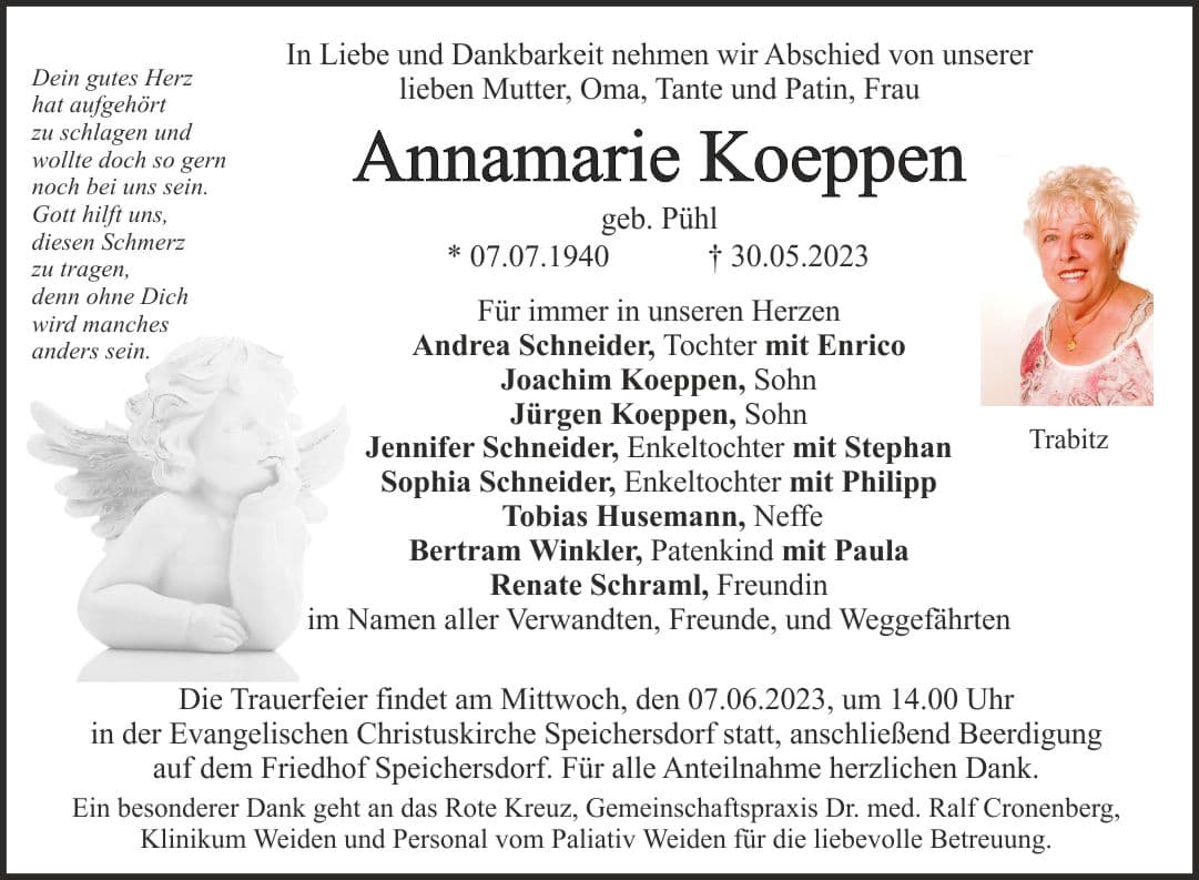 Frau Annemarie Koeppen