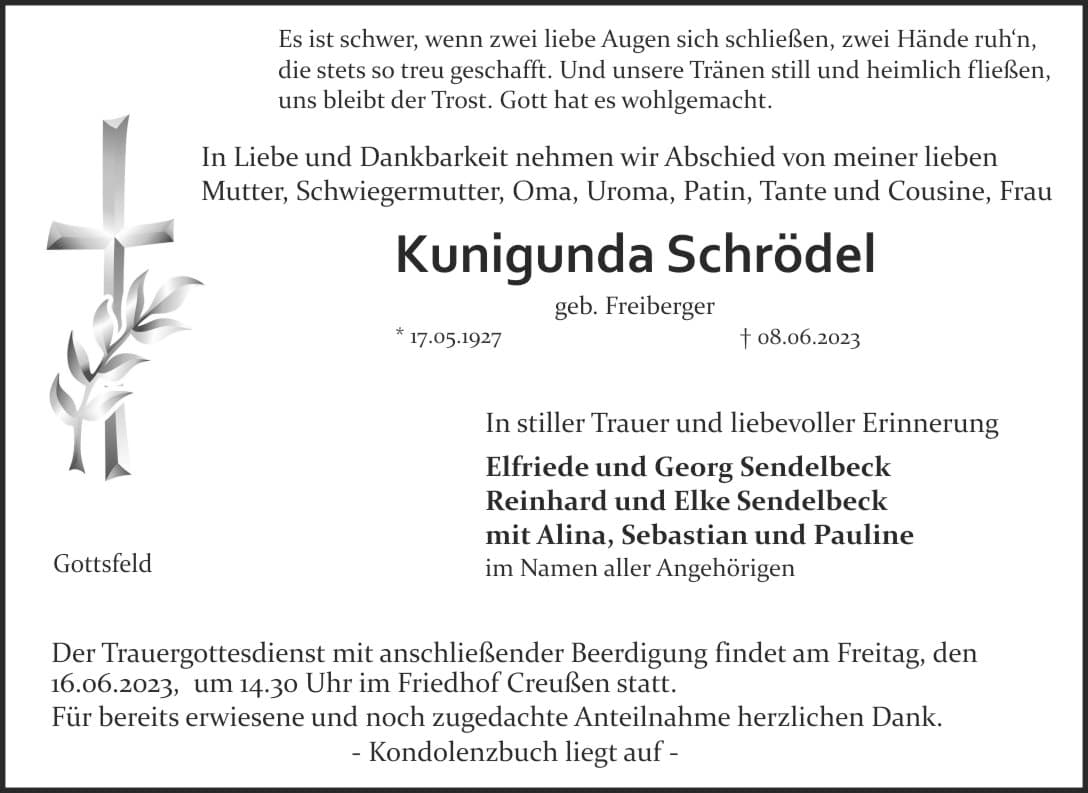 Frau Kunigunde Schrödel