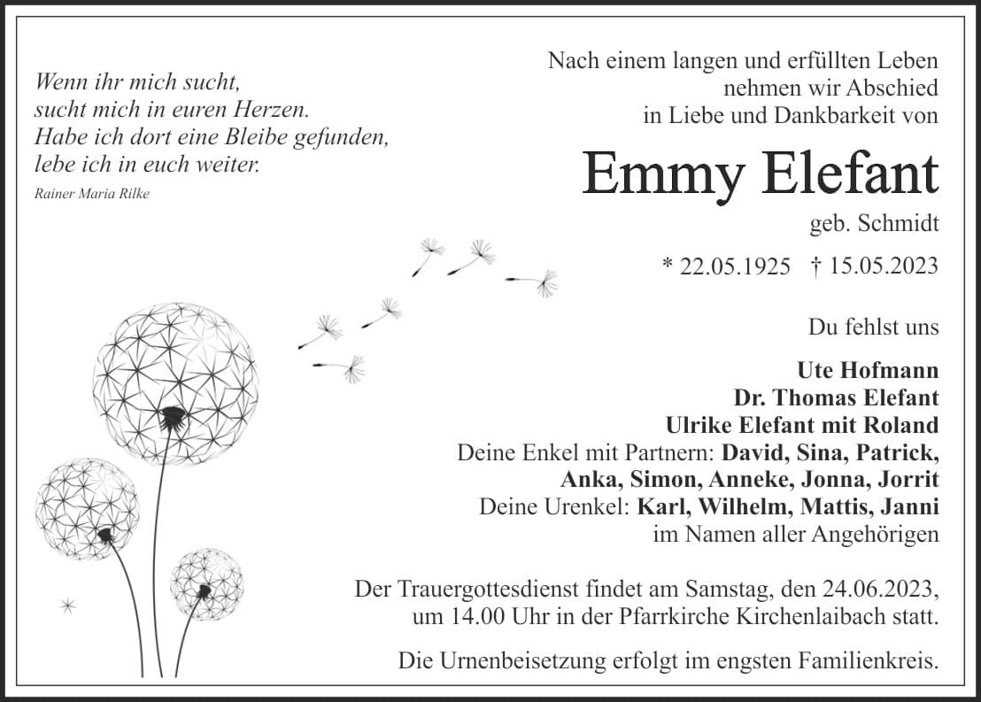 Frau Emmy Elefant