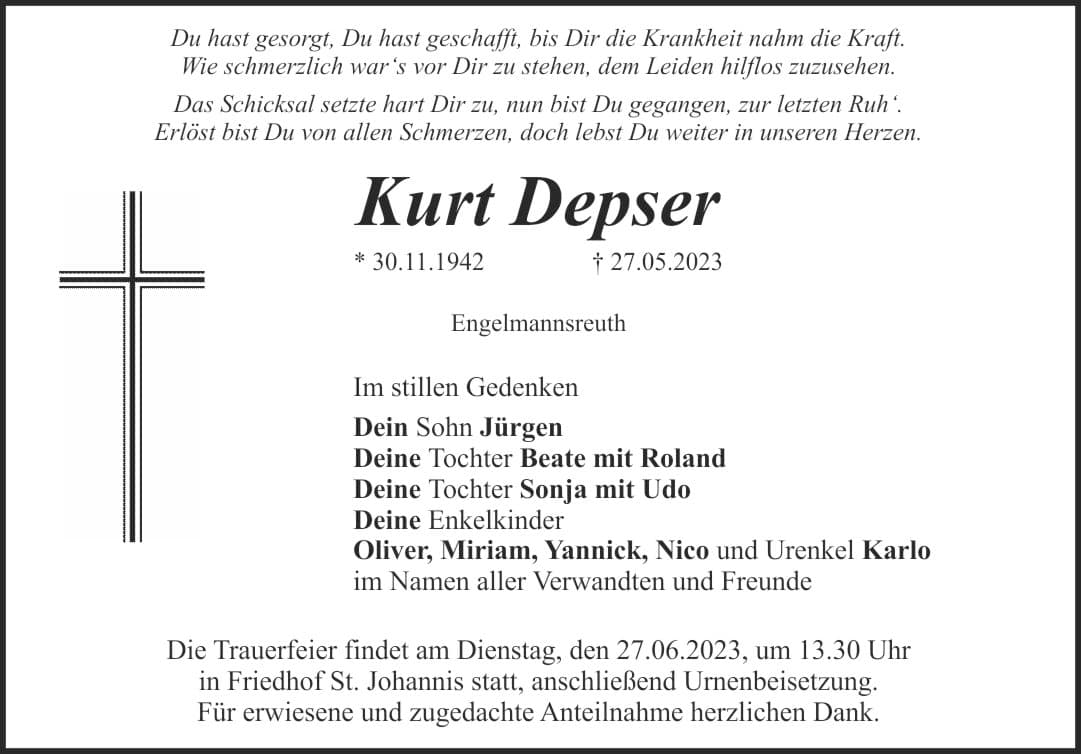 Herr Kurt Depser