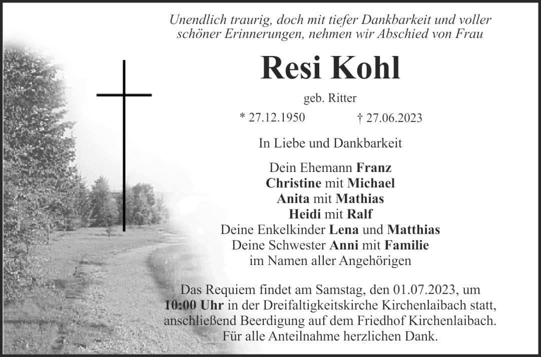 Frau Resi Kohl