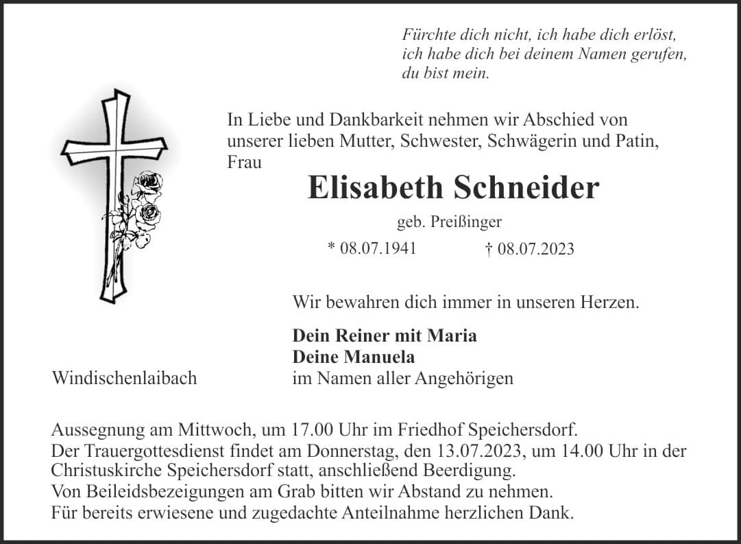 Frau Elisabeth Schneider