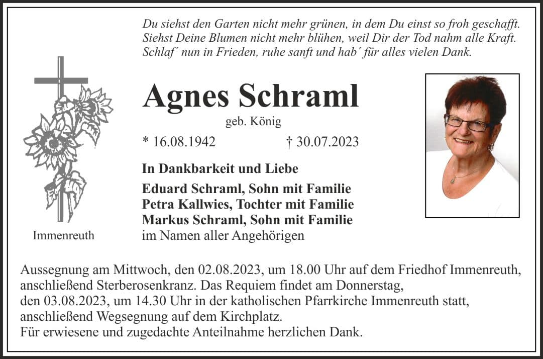 Frau Agnes Schraml
