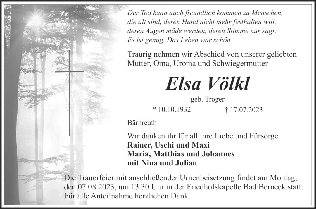 Frau Elsa Völkl