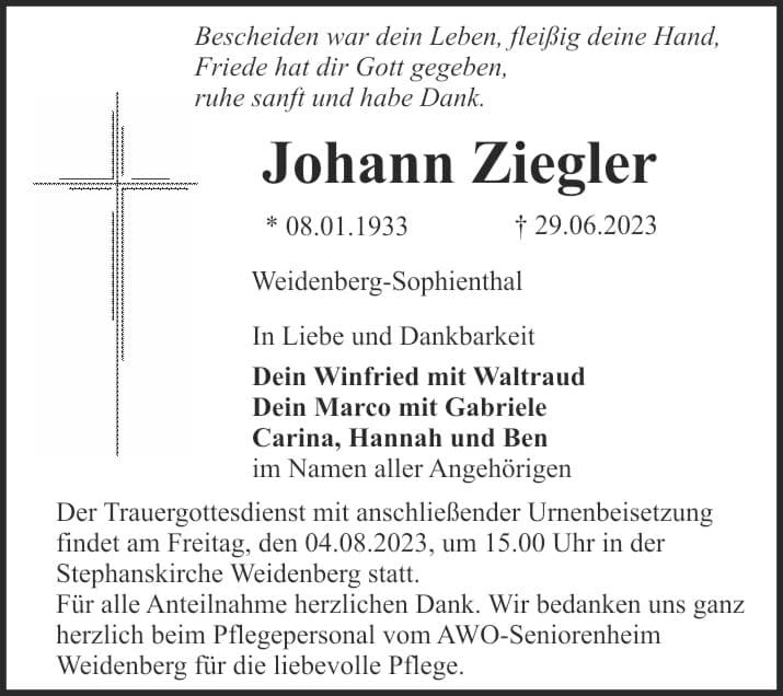 Herr Johann Ziegler
