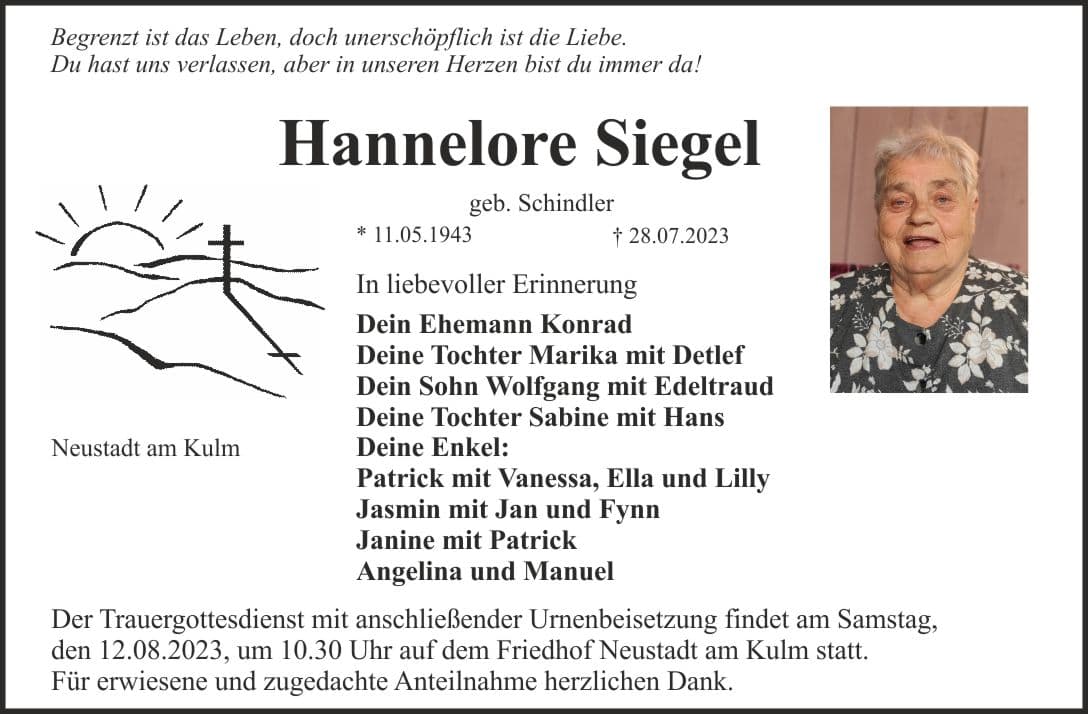 Frau Hannelore Siegel