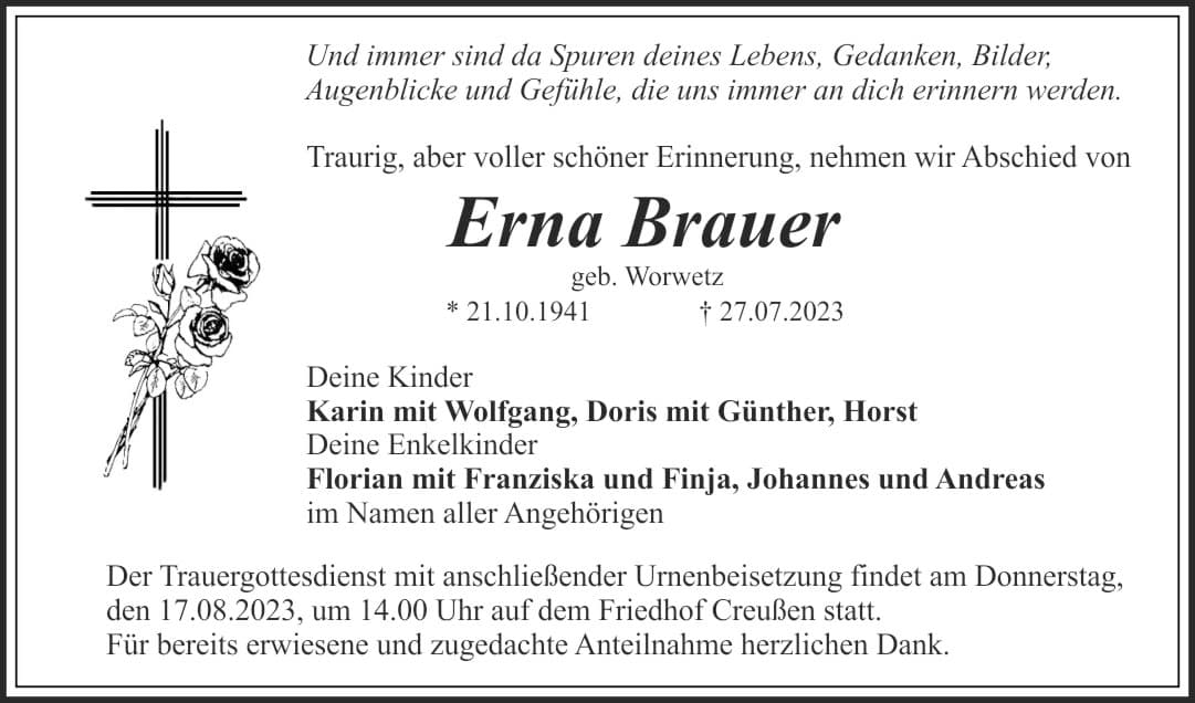 Frau Erna Brauer