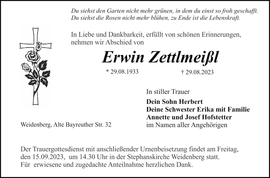 Herr Erwin Zettlmeißl