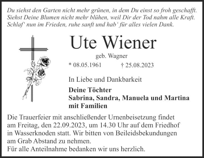 Frau Ute Wiener