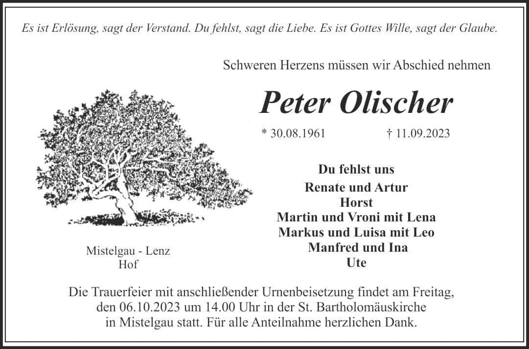 Herr Peter Olischer