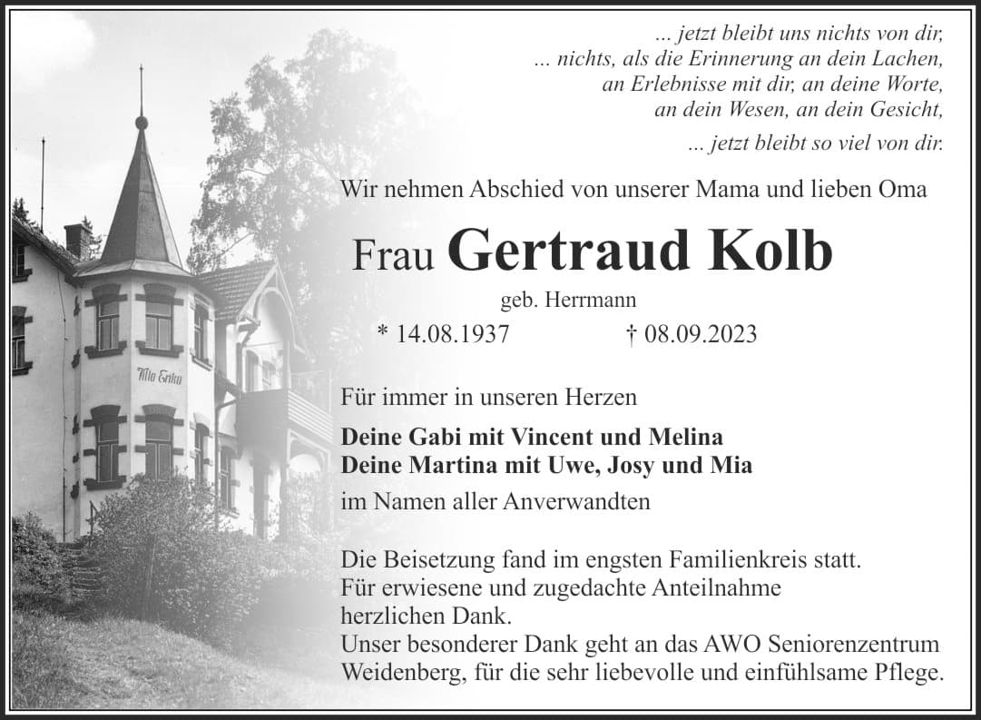 Frau Gertraud Kolb