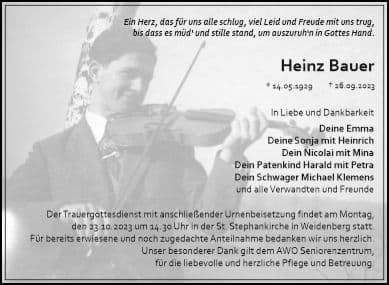 Herr Heinz Bauer