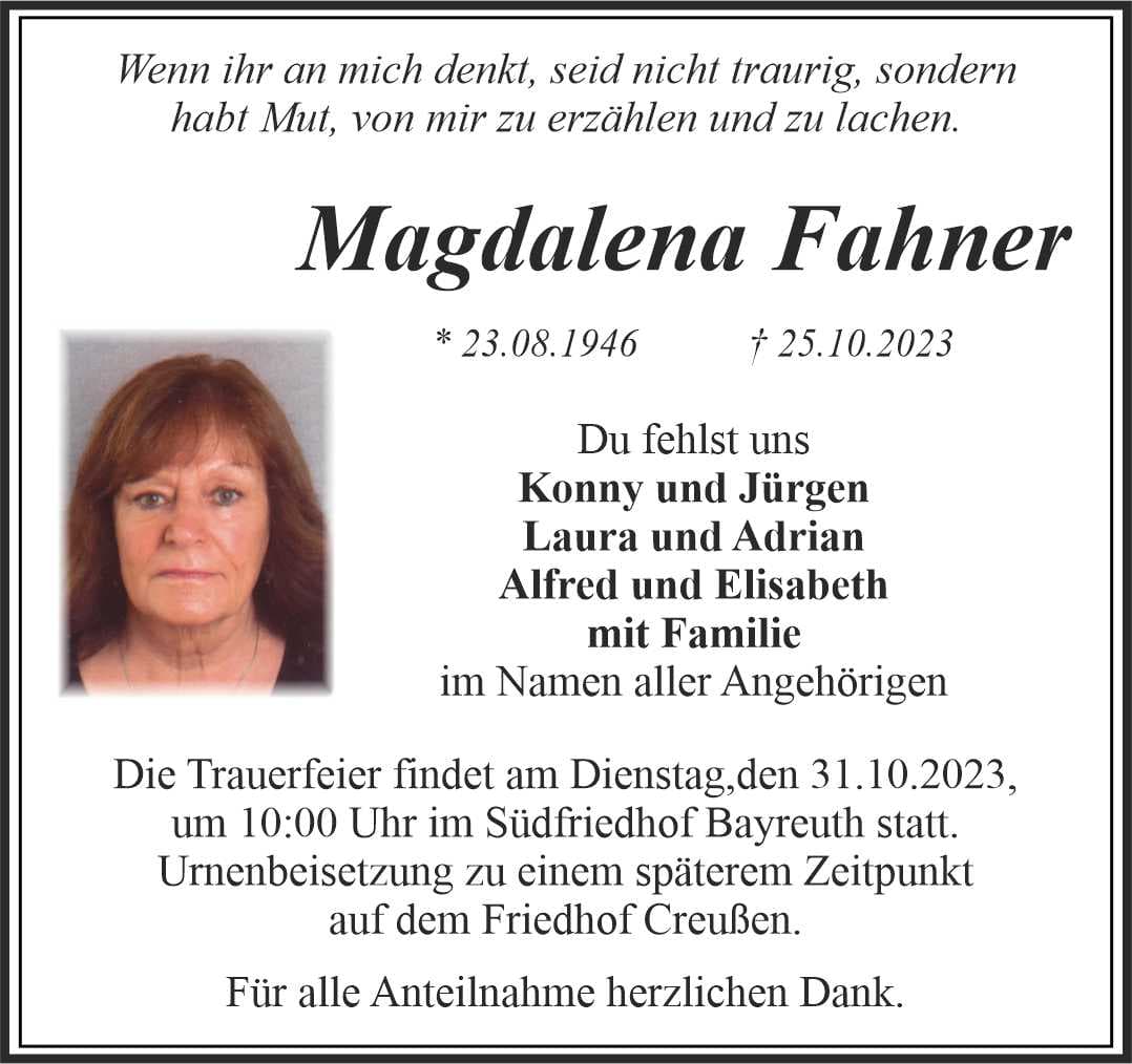 Frau Magdalena Fahner