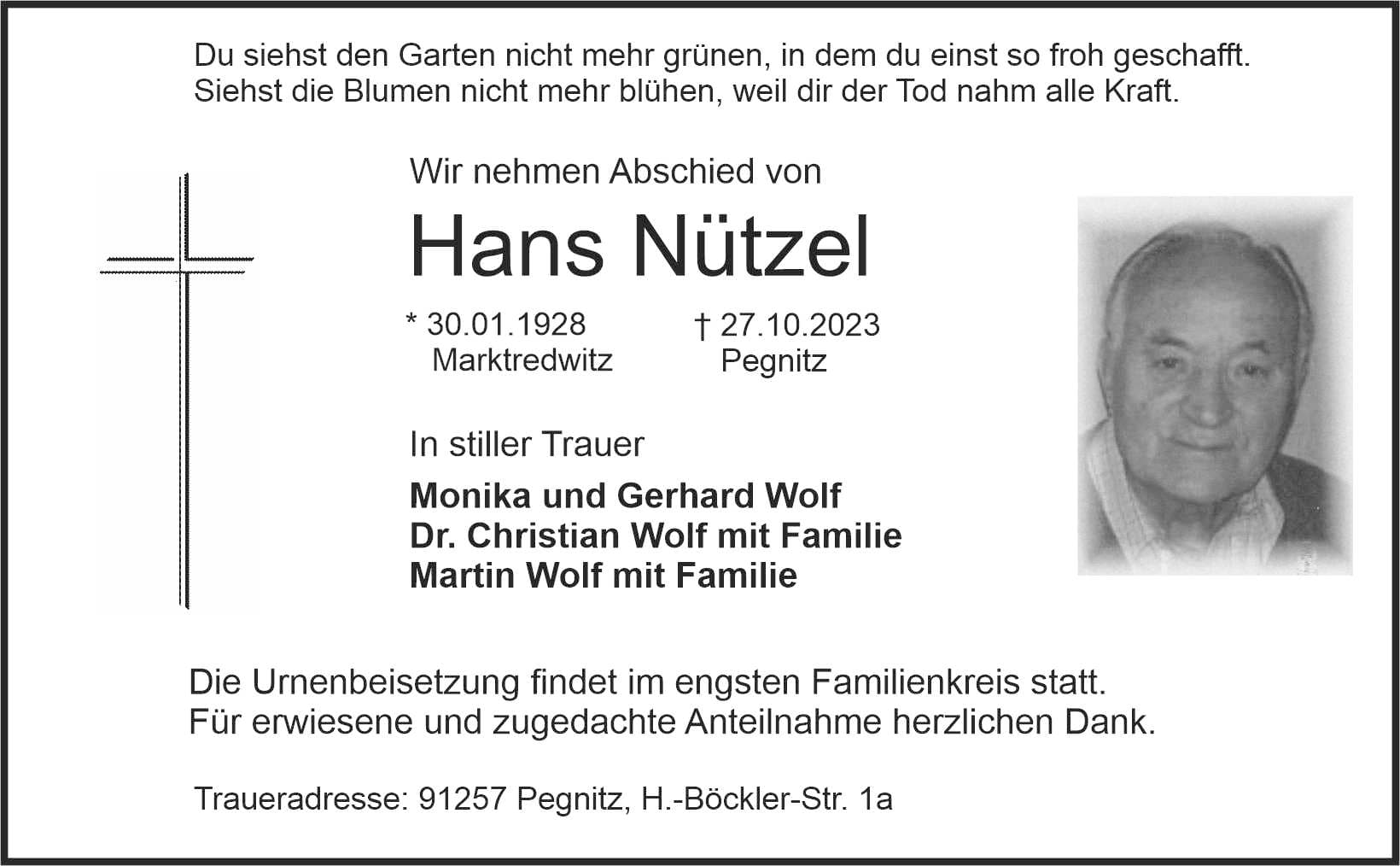 Herr Hans Nützel