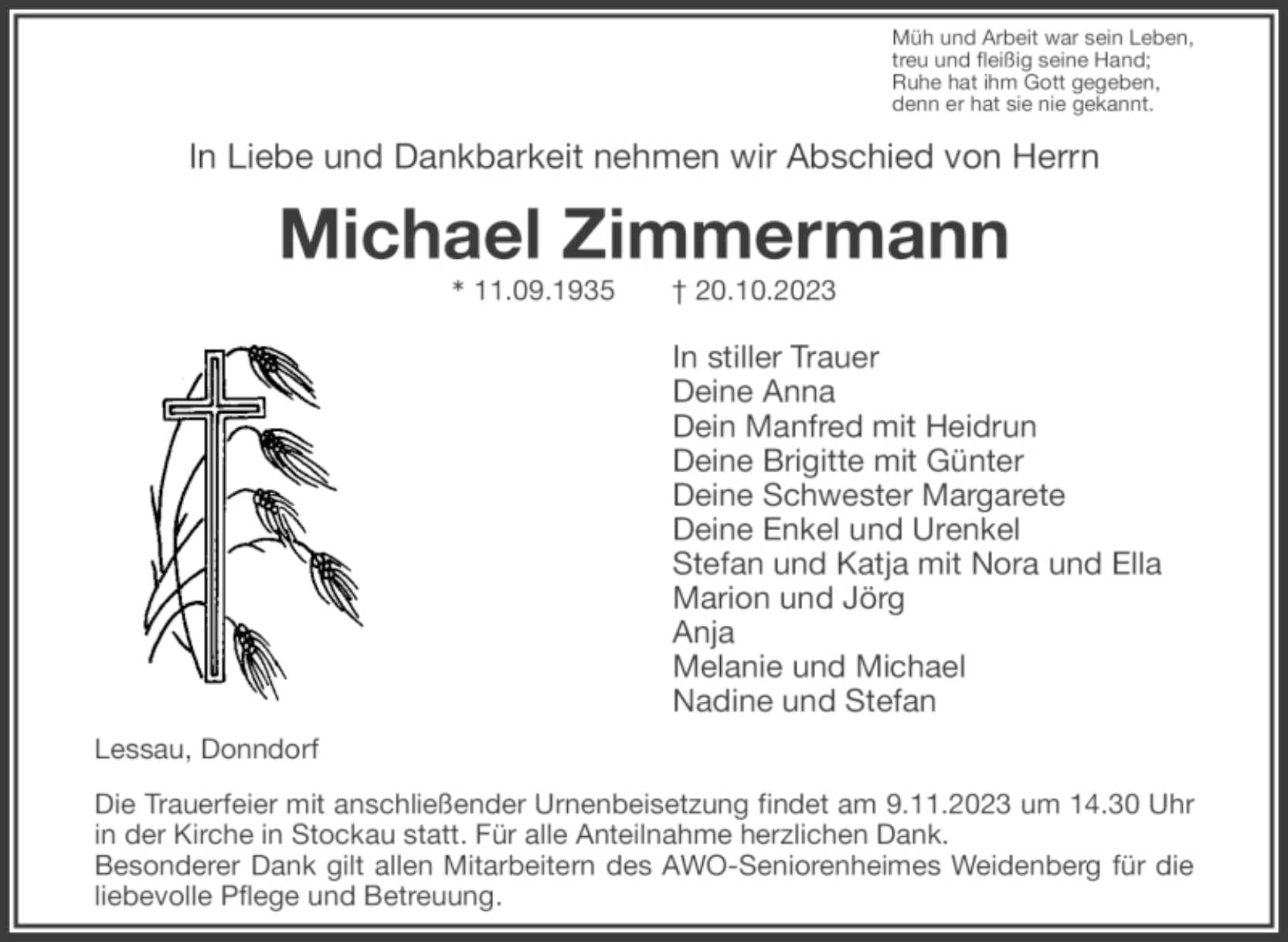 Herr Michael Zimmermann