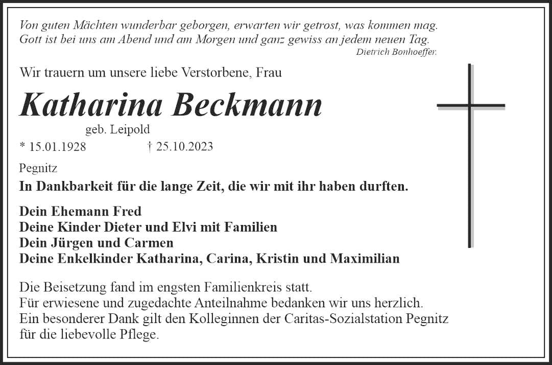 Frau Katharina Beckmann
