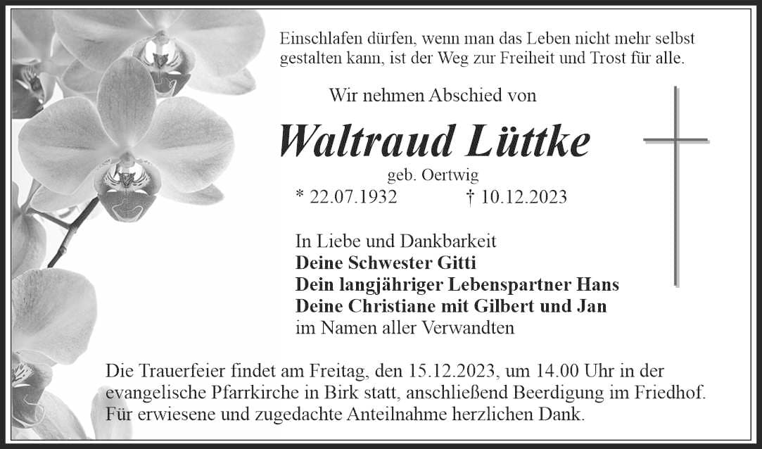 Frau Waltraud Lüttke