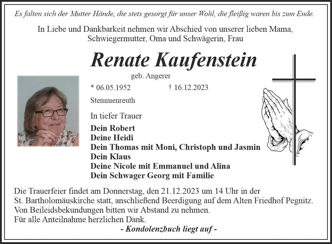 Frau Renate Kaufenstein
