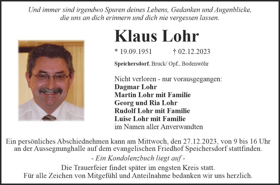 Herr Klaus Lohr
