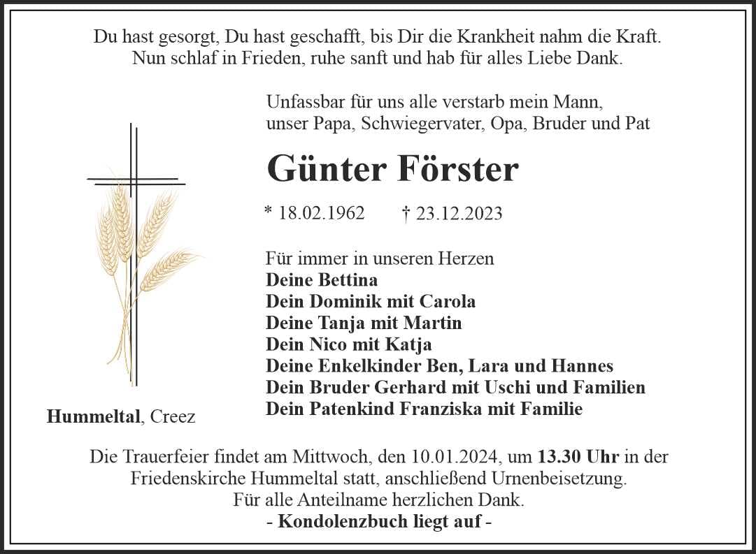 Herr Günter Förster